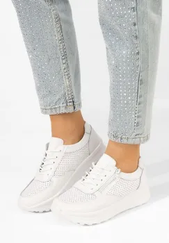 Sneakers dama Liora albi imagine