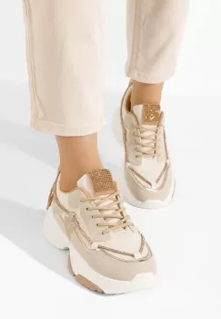Sneakers dama Livena bej imagine