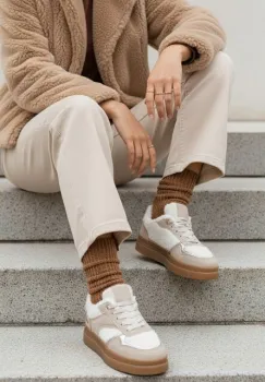 Sneakers dama Maisie bej imagine