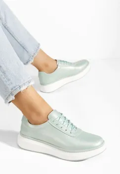 Sneakers dama piele Novina verzi imagine