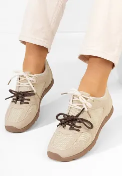 Sneakers dama Smarandys bej imagine
