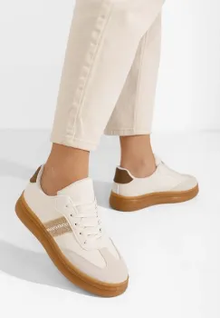 Sneakers dama Tristina albi imagine