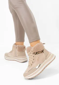 Sneakers High-Top Lisaia kaki imagine