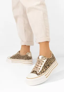 Tenisi cu platforma Lorraine leopard imagine