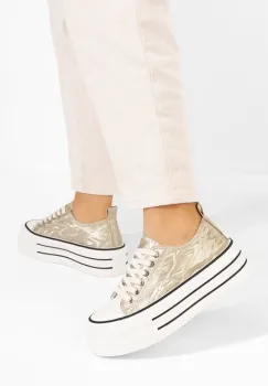 Tenisi cu platforma Norela aurii imagine