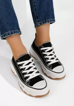 Tenisi cu platforma Raviana negri imagine