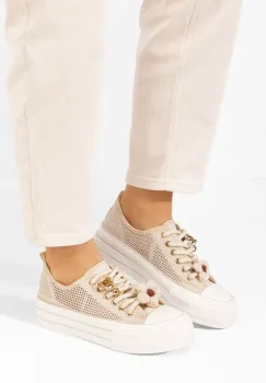 Tenisi cu platforma Soreia bej imagine